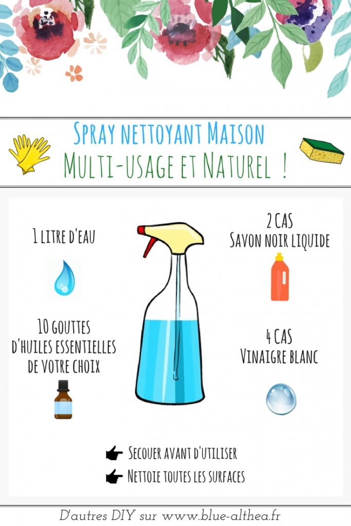 Ici je te donne la recette d'un nettoyant pour le sol maison et un spray multi-usage écolo' et pratique !